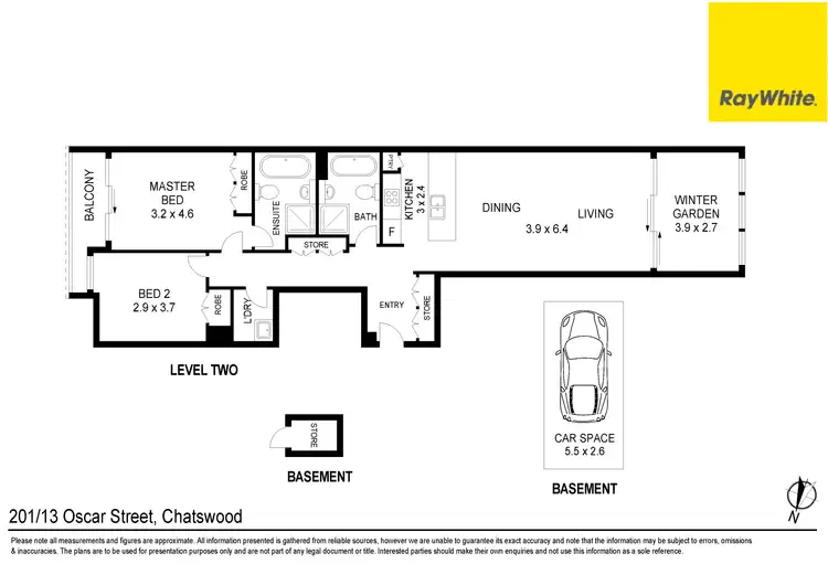 Floorplan of Homely unit listing, 201/13 Oscar Street, Chatswood NSW 2067