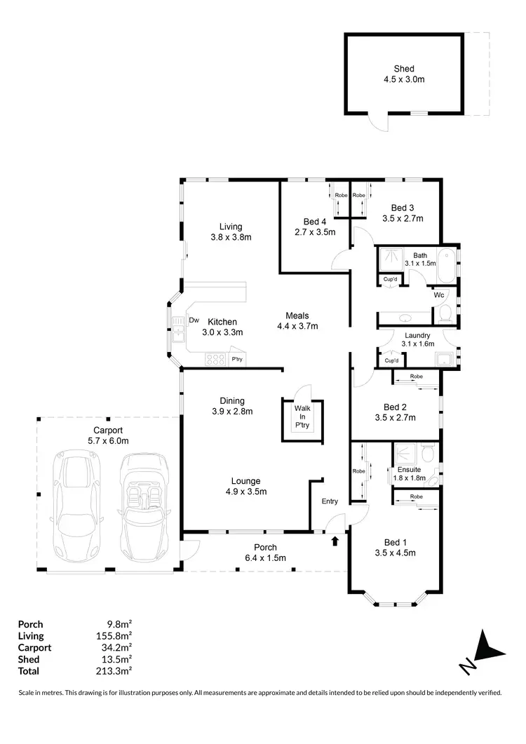 Floorplan of Homely house listing, 4 Lake Magenta Court, Greenwith SA 5125