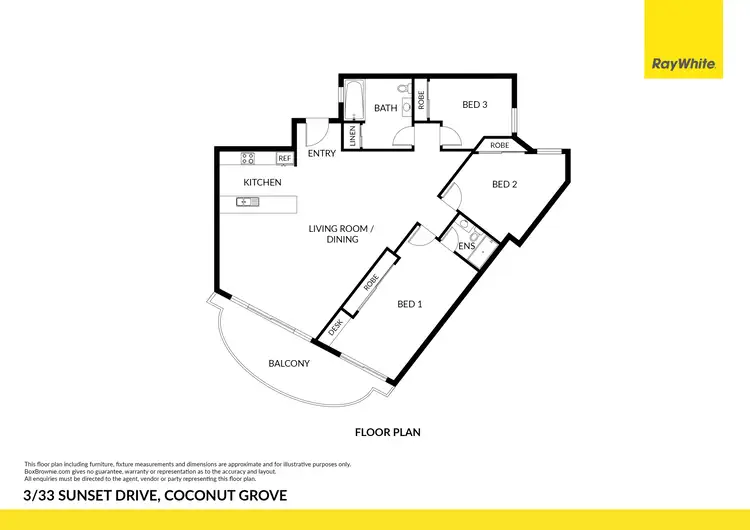 Floorplan of Homely unit listing, 3/33 Sunset Drive, Coconut Grove NT 810