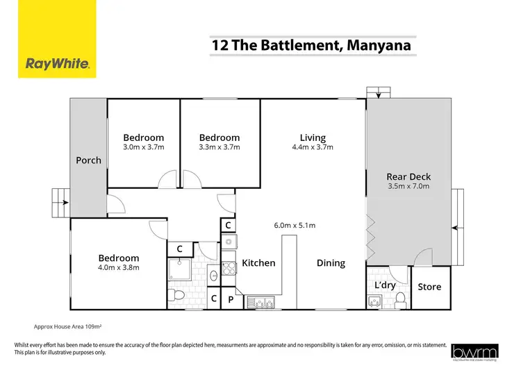 Floorplan of Homely house listing, 12 The Battlement, Manyana NSW 2539