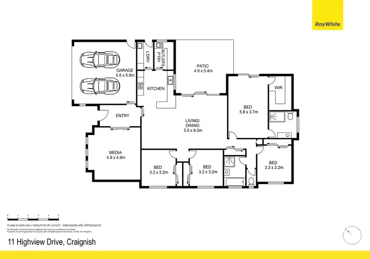Floorplan of Homely house listing, 11 Highview Drive, Craignish QLD 4655