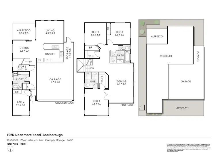 Floorplan of Homely house listing, 102D Deanmore Road, Scarborough WA 6019