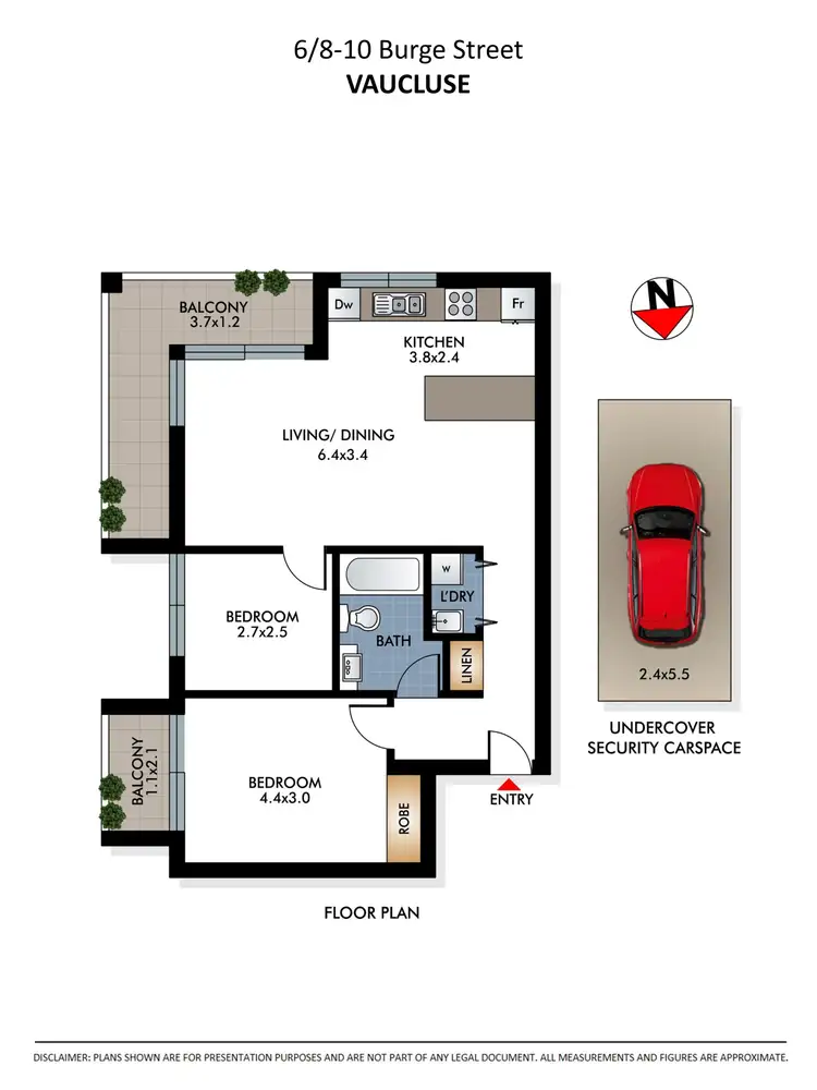 Floorplan of Homely apartment listing, 6/8-10 Burge Street, Vaucluse NSW 2030