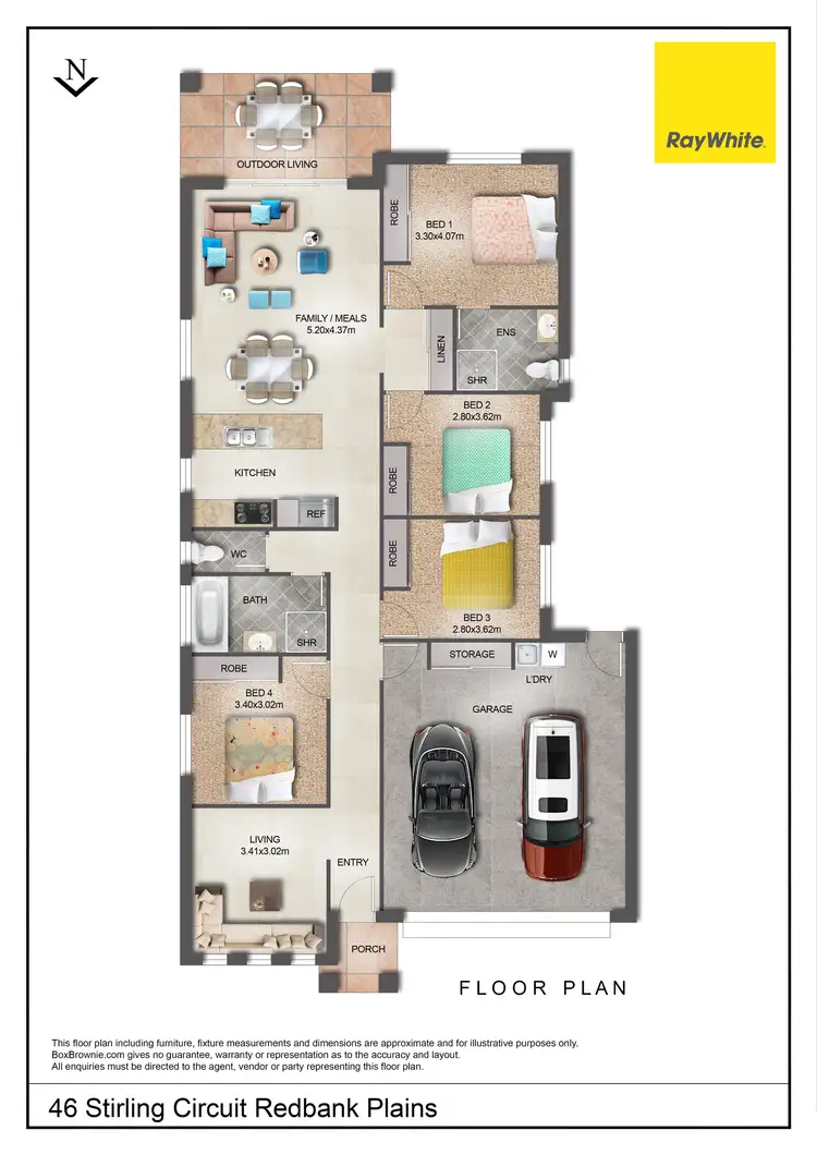 Floorplan of Homely house listing, 46 Stirling Circuit, Redbank Plains QLD 4301