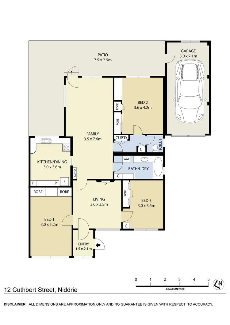 Floorplan of Homely house listing, 12 Cuthbert Street, Niddrie VIC 3042