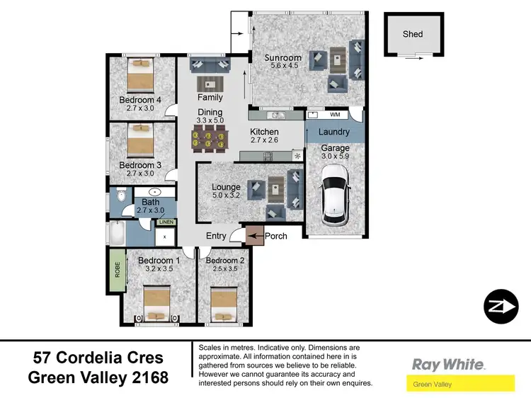 Floorplan of Homely house listing, 57 Cordelia Crescent, Green Valley NSW 2168
