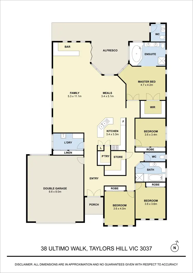 Floorplan of Homely house listing, 38 Ultimo Walk, Taylors Hill VIC 3037