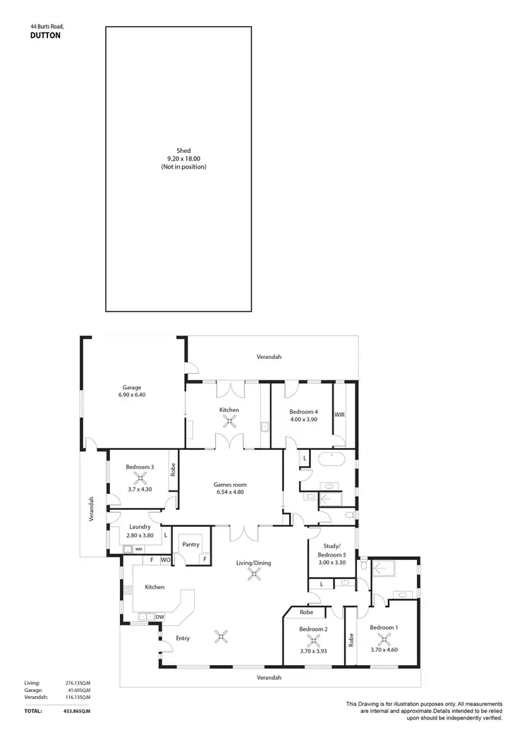 Floorplan of Homely house listing, 44 Burts Road, Dutton SA 5356