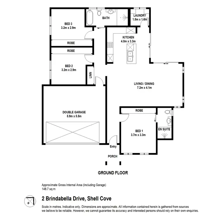 Floorplan of Homely villa listing, 2 Brindabella Drive, Shell Cove NSW 2529