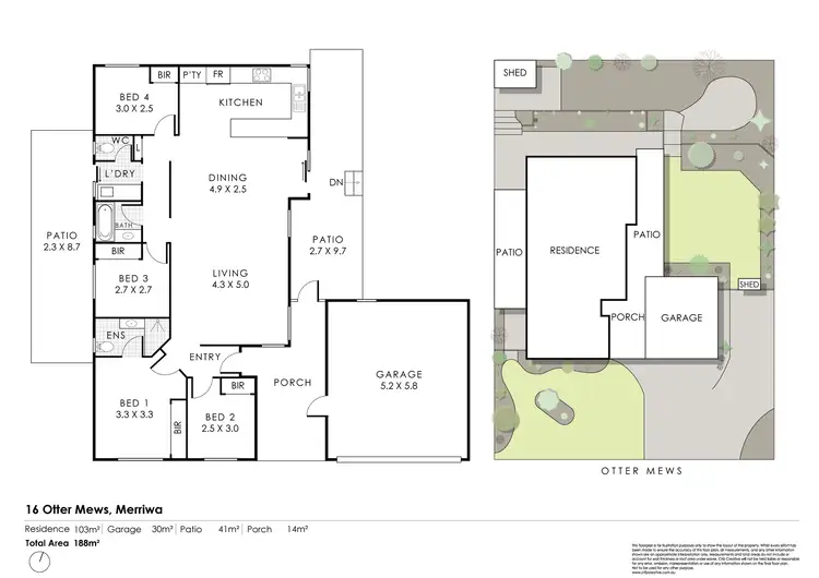 Floorplan of Homely house listing, 16 Otter Mews, Merriwa WA 6030