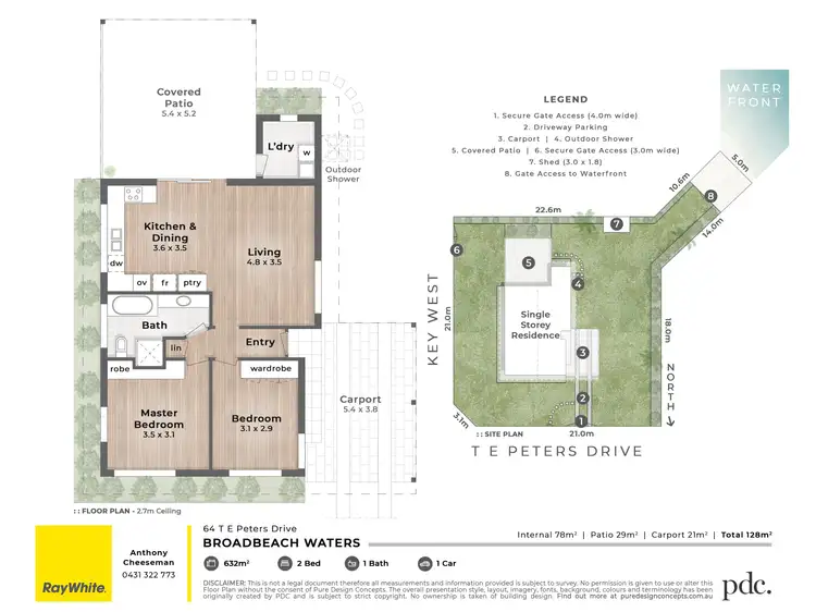 Floorplan of Homely house listing, 64 T E Peters Drive, Broadbeach Waters QLD 4218