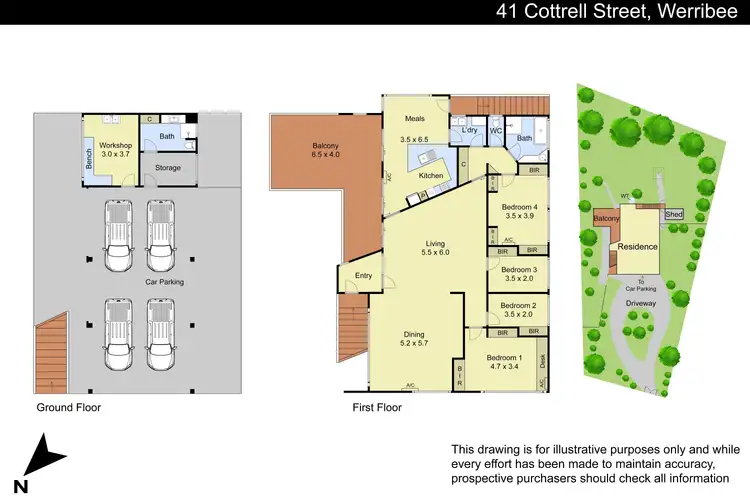 Floorplan of Homely house listing, 41 Cottrell Street, Werribee VIC 3030