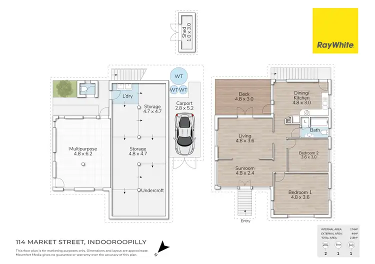 Floorplan of Homely house listing, 114 Market Street, Indooroopilly QLD 4068