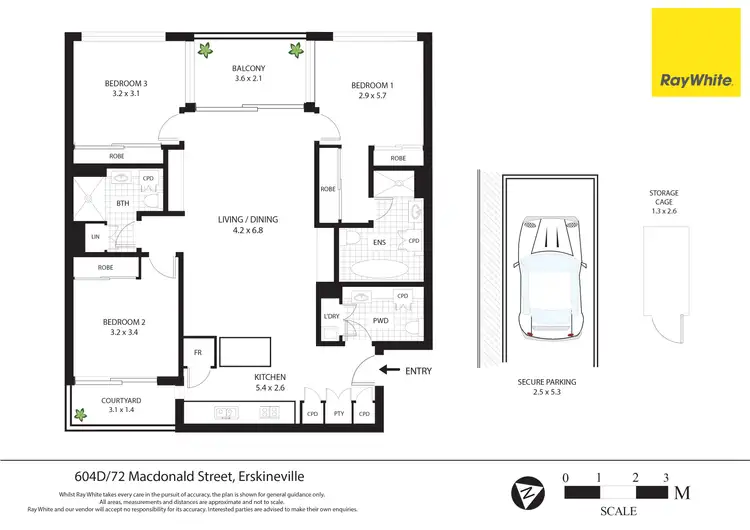 Floorplan of Homely apartment listing, 604D/72 Macdonald Street, Erskineville NSW 2043