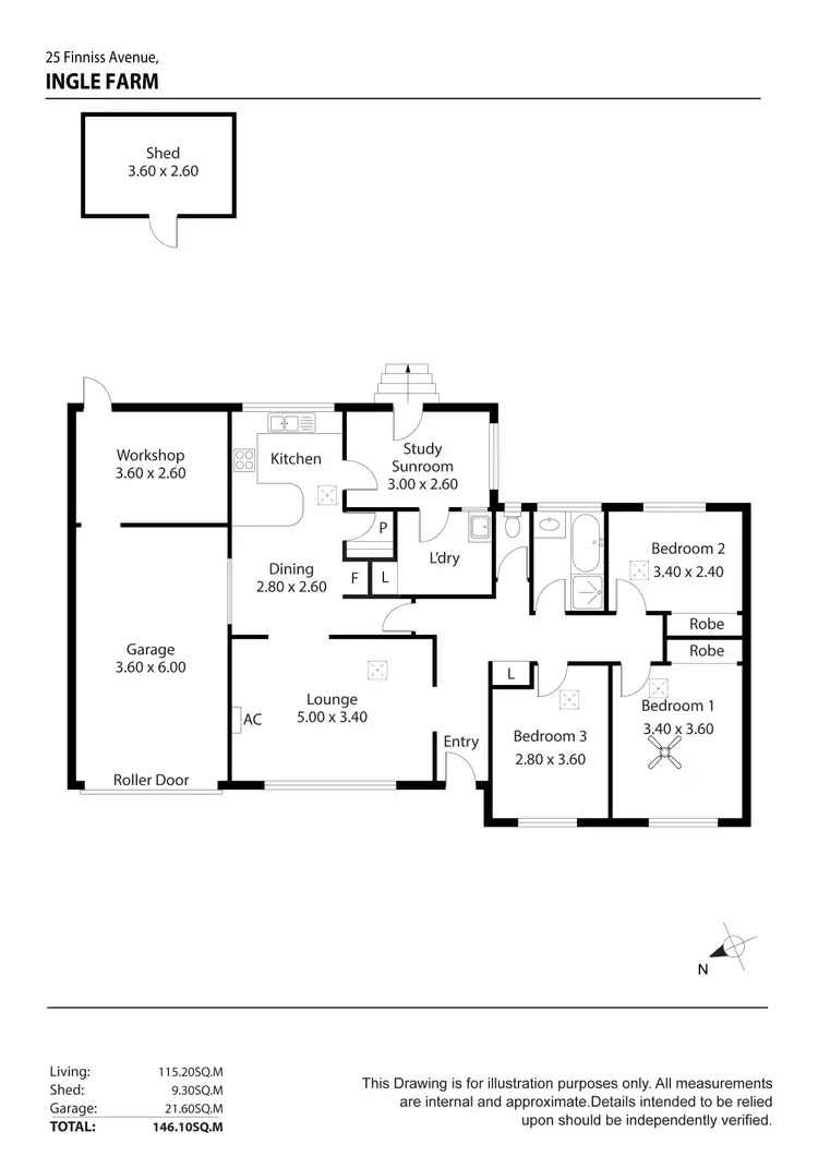 Floorplan of Homely house listing, 25 Finniss Avenue, Ingle Farm SA 5098