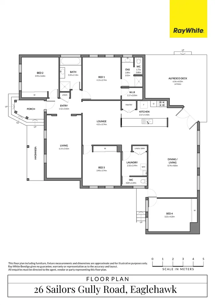 Floorplan of Homely house listing, 26 Sailors Gully Road, Eaglehawk VIC 3556