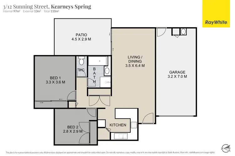 Floorplan of Homely unit listing, 3/12 Sunning Street, Kearneys Spring QLD 4350