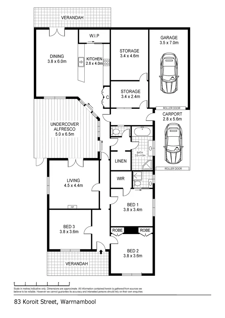 Floorplan of Homely house listing, 83 Koroit Street, Warrnambool VIC 3280