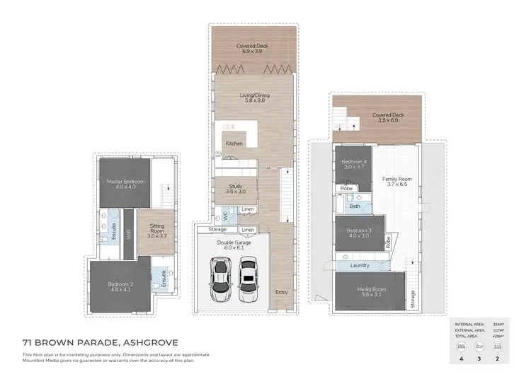 Floorplan of Homely house listing, 71 Brown Parade, Ashgrove QLD 4060
