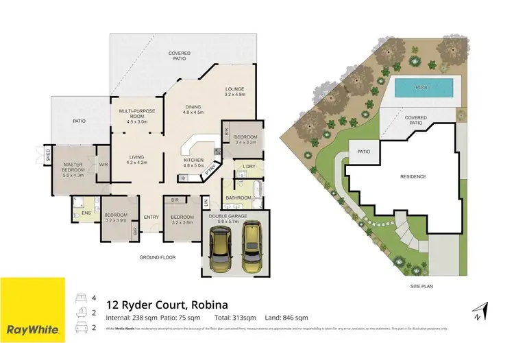 Floorplan of Homely house listing, 12 Ryder Court, Robina QLD 4226