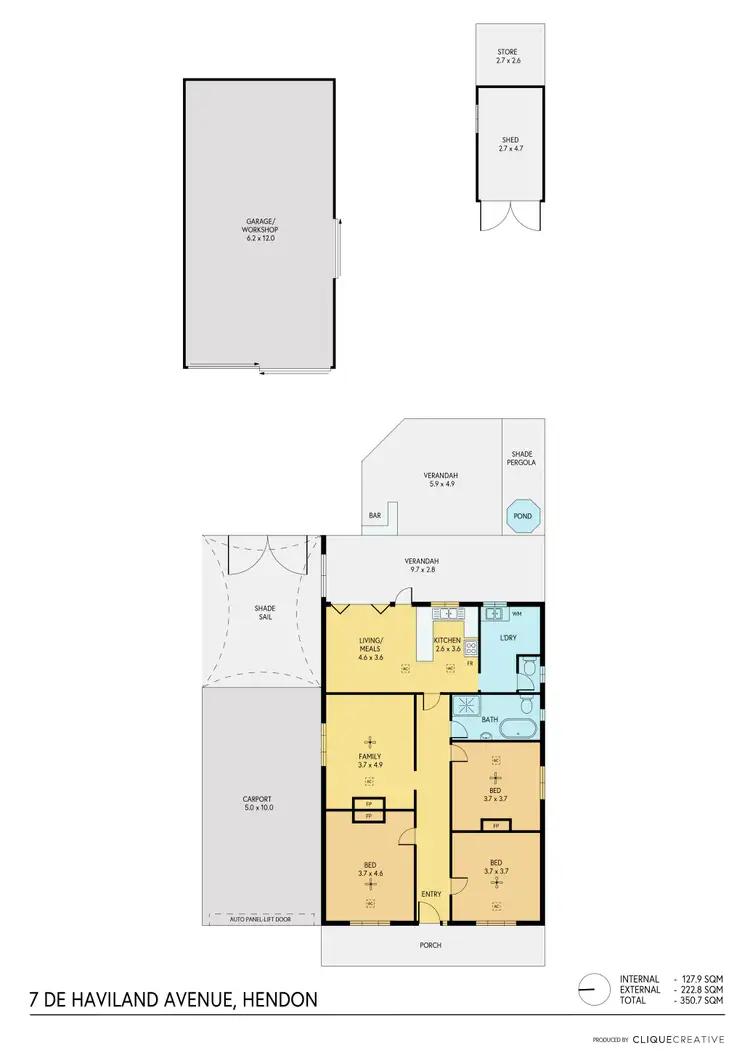 Floorplan of Homely house listing, 7 De Haviland Avenue, Hendon SA 5014