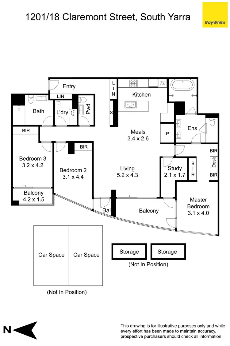 Floorplan of Homely apartment listing, 1201/18 Claremont Street, South Yarra VIC 3141