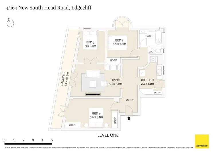 Floorplan of Homely apartment listing, 4/164 New South Head Road, Edgecliff NSW 2027