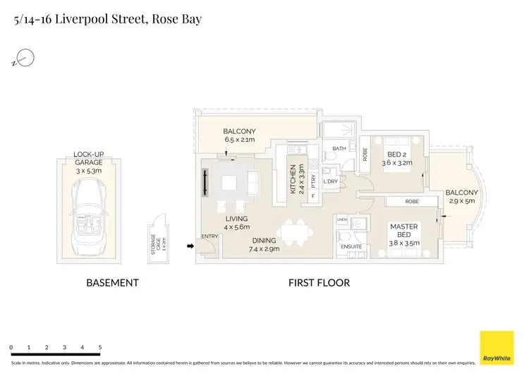 Floorplan of Homely apartment listing, 5/14-16 Liverpool Street, Rose Bay NSW 2029