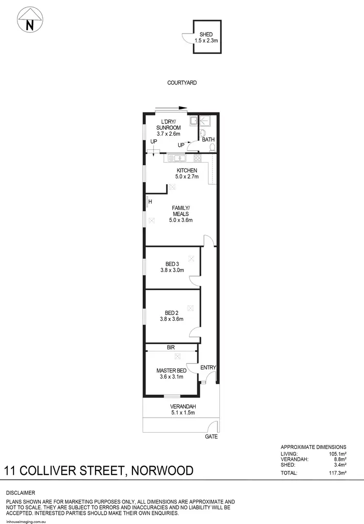 Floorplan of Homely house listing, 11 Colliver Street, Norwood SA 5067
