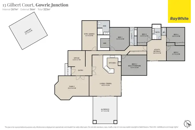 Floorplan of Homely house listing, 13 Gilbert Court, Gowrie Junction QLD 4352