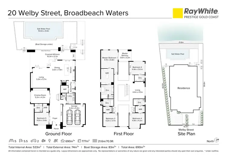 Floorplan of Homely house listing, 20 Welby Street, Broadbeach Waters QLD 4218