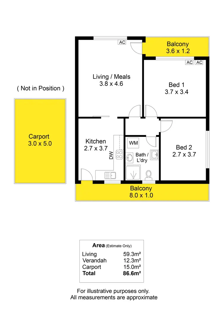 Floorplan of Homely unit listing, 6/392 Anzac Highway, Camden Park SA 5038