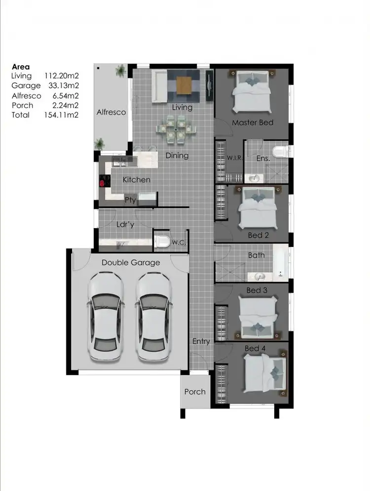 Floorplan of Homely house listing, 33 Herbst Drive, Bahrs Scrub QLD 4207