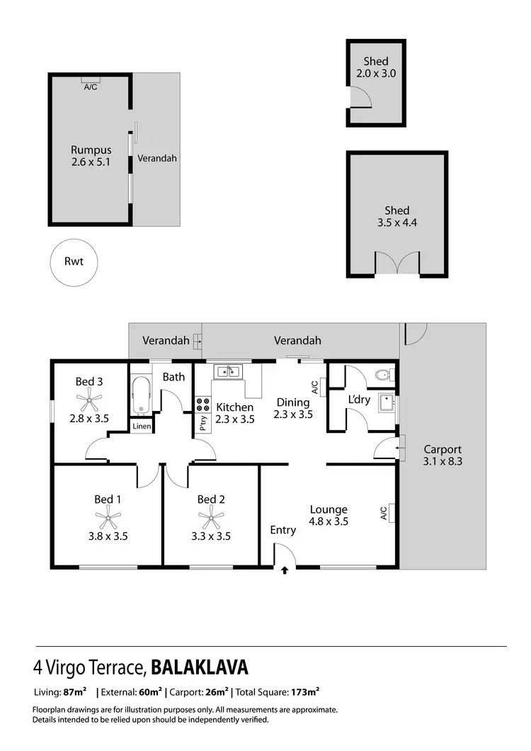 Floorplan of Homely house listing, 4 Virgo Terrace, Balaklava SA 5461
