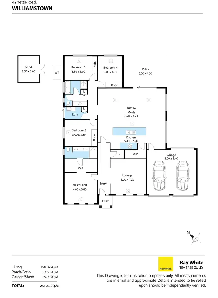 Floorplan of Homely house listing, 42 Yettie Road, Williamstown SA 5351