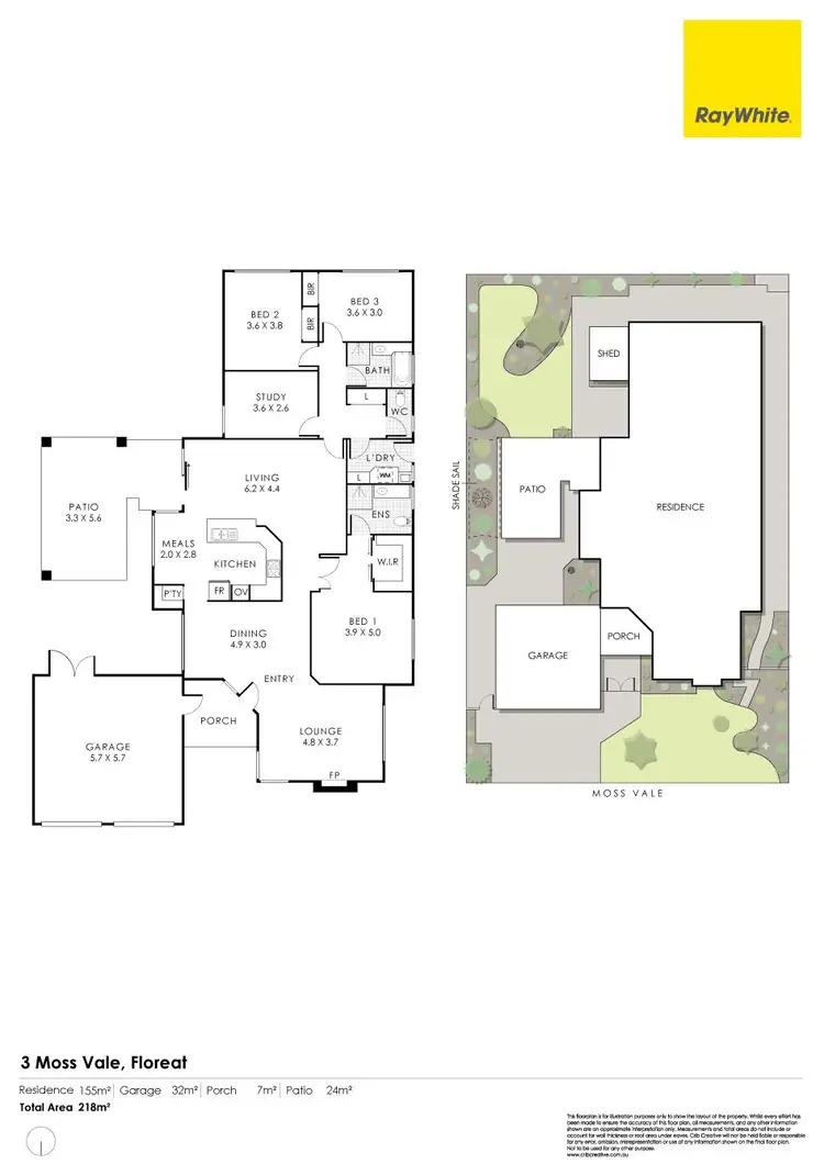 Floorplan of Homely house listing, 3 Moss Vale, Floreat WA 6014