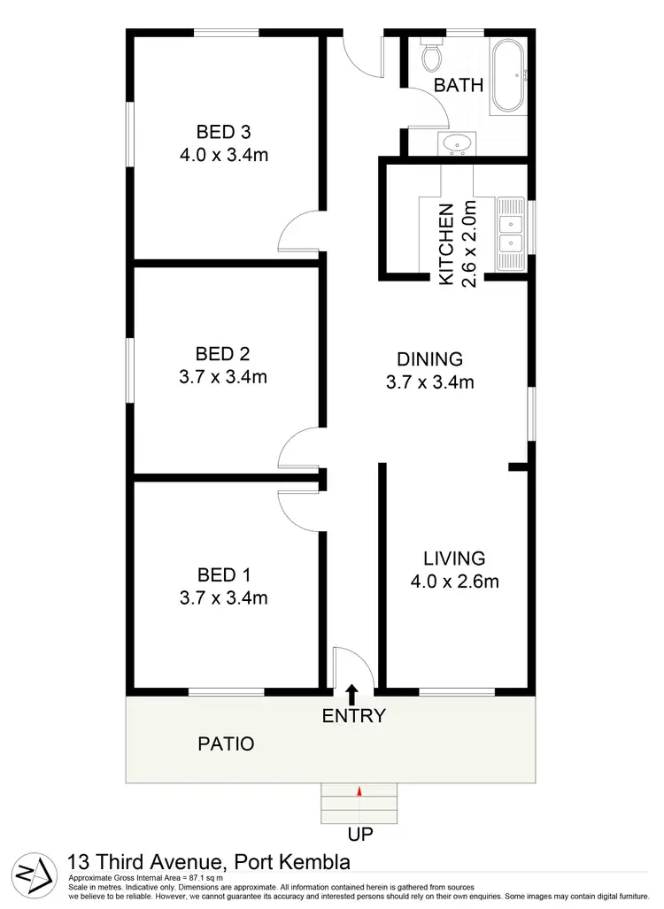 Floorplan of Homely house listing, 13 Third Avenue, Port Kembla NSW 2505