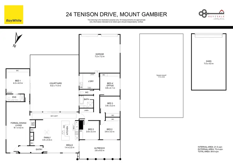 Floorplan of Homely house listing, 24 Tenison Drive, Mount Gambier SA 5290