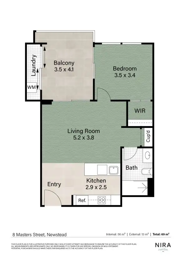 Floorplan of Homely unit listing, 807/8 Masters Street, Newstead QLD 4006