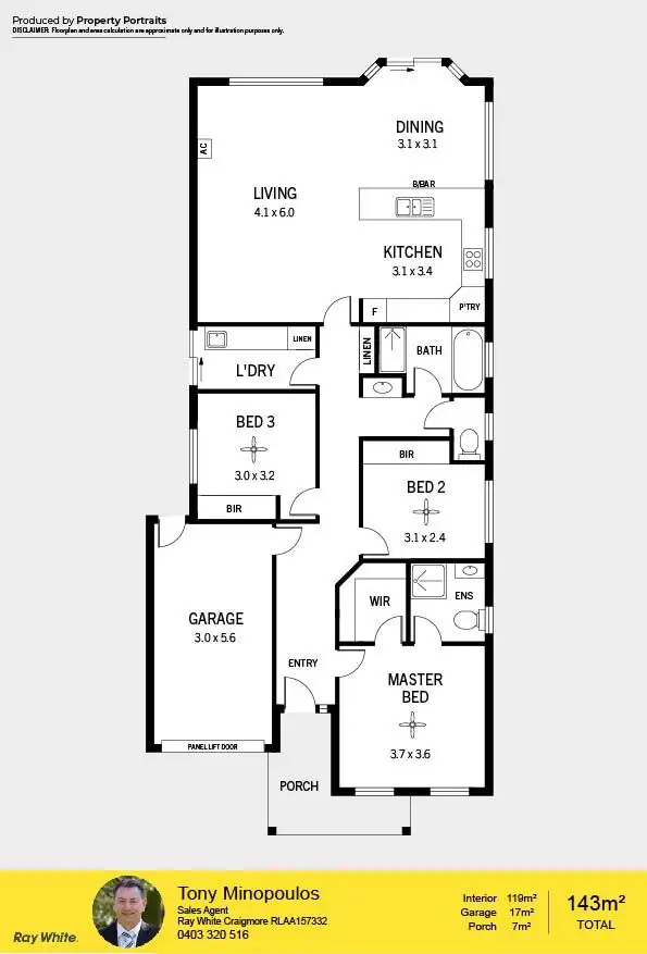 Floorplan of Homely house listing, 3 Olsen Way, Munno Para SA 5115