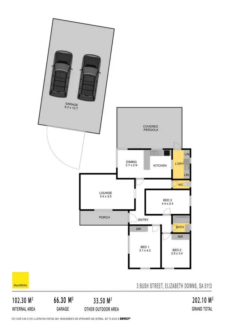 Floorplan of Homely house listing, 3 Bush Street, Elizabeth Downs SA 5113