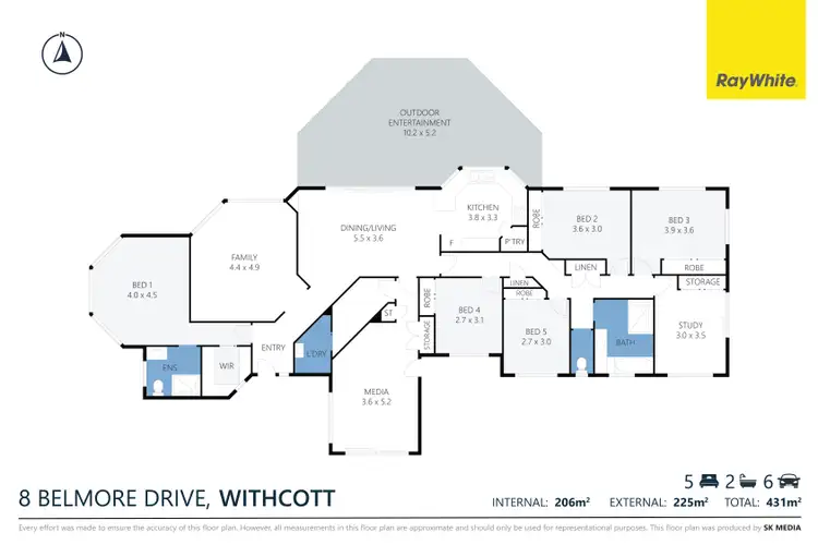 Floorplan of Homely house listing, 8 Belmore Drive, Withcott QLD 4352