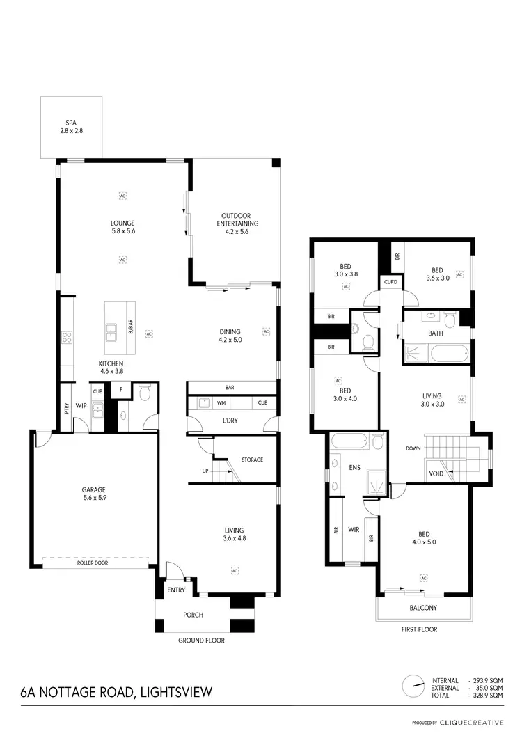Floorplan of Homely house listing, 6A Nottage Road, Lightsview SA 5085