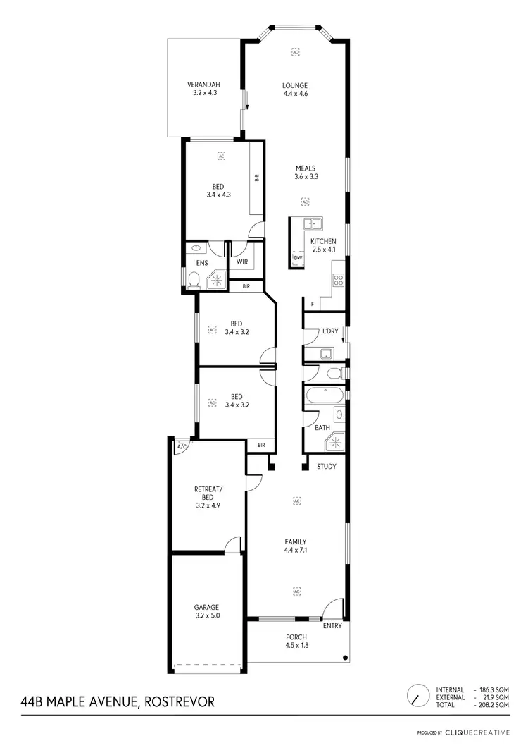 Floorplan of Homely house listing, 44B Maple Avenue, Rostrevor SA 5073