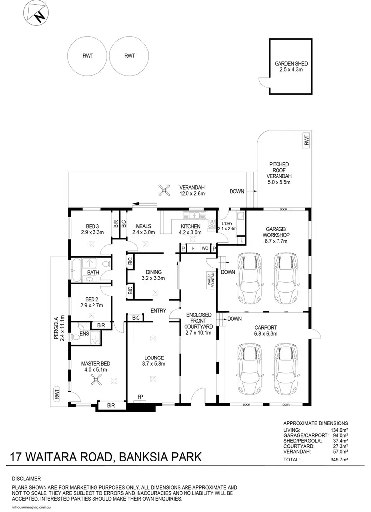 Floorplan of Homely house listing, 17 Waitara Road, Banksia Park SA 5091