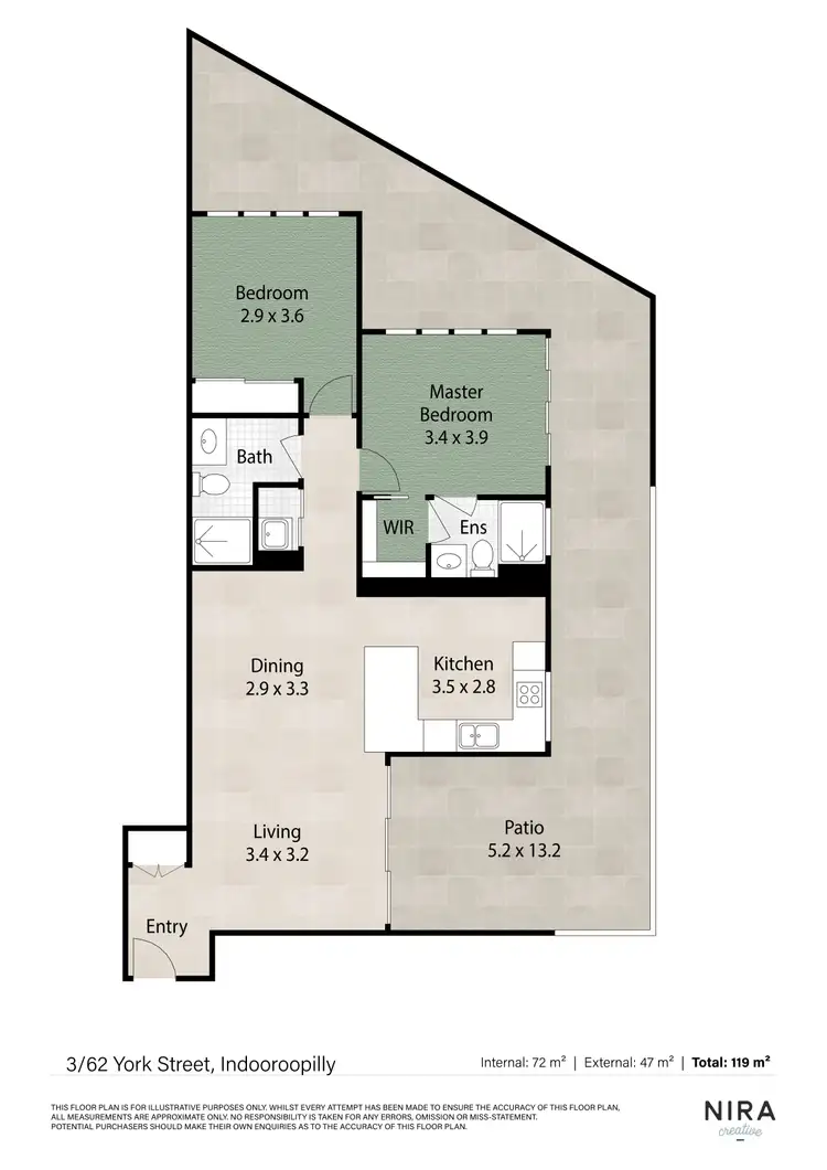 Floorplan of Homely unit listing, 3/62 York Street, Indooroopilly QLD 4068