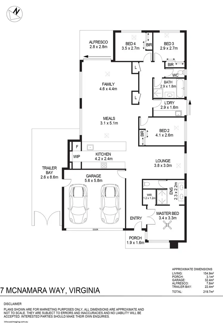 Floorplan of Homely house listing, 7 McNamara Way, Virginia SA 5120