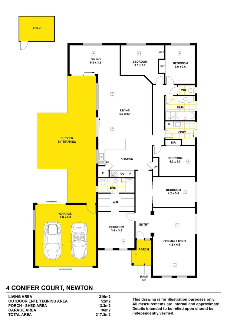 Floorplan of Homely house listing, 4 Conifer Court, Newton SA 5074