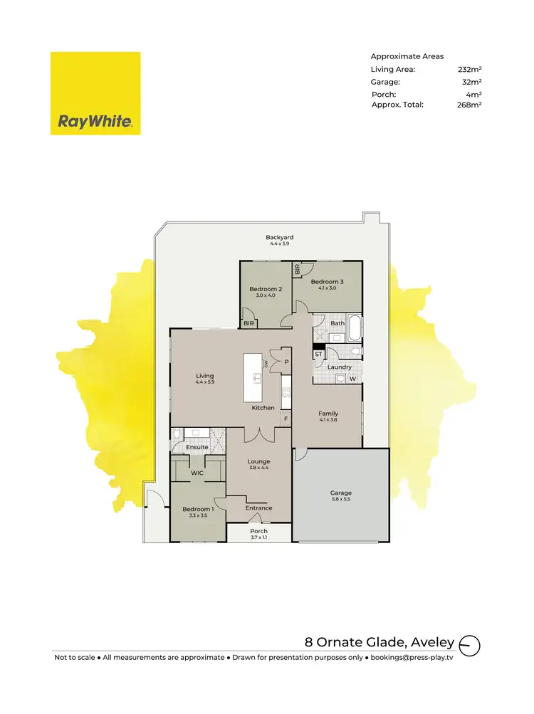 Floorplan of Homely house listing, 8 Ornate Glade, Aveley WA 6069
