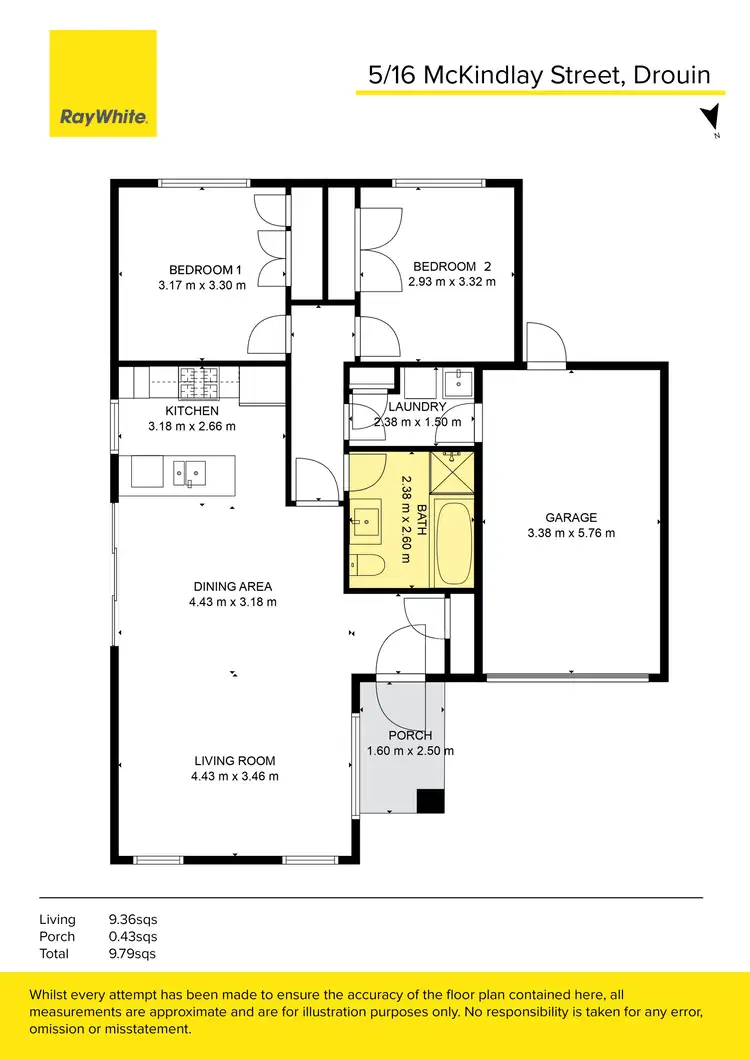 Floorplan of Homely unit listing, 5/16 McKindlay Street, Drouin VIC 3818
